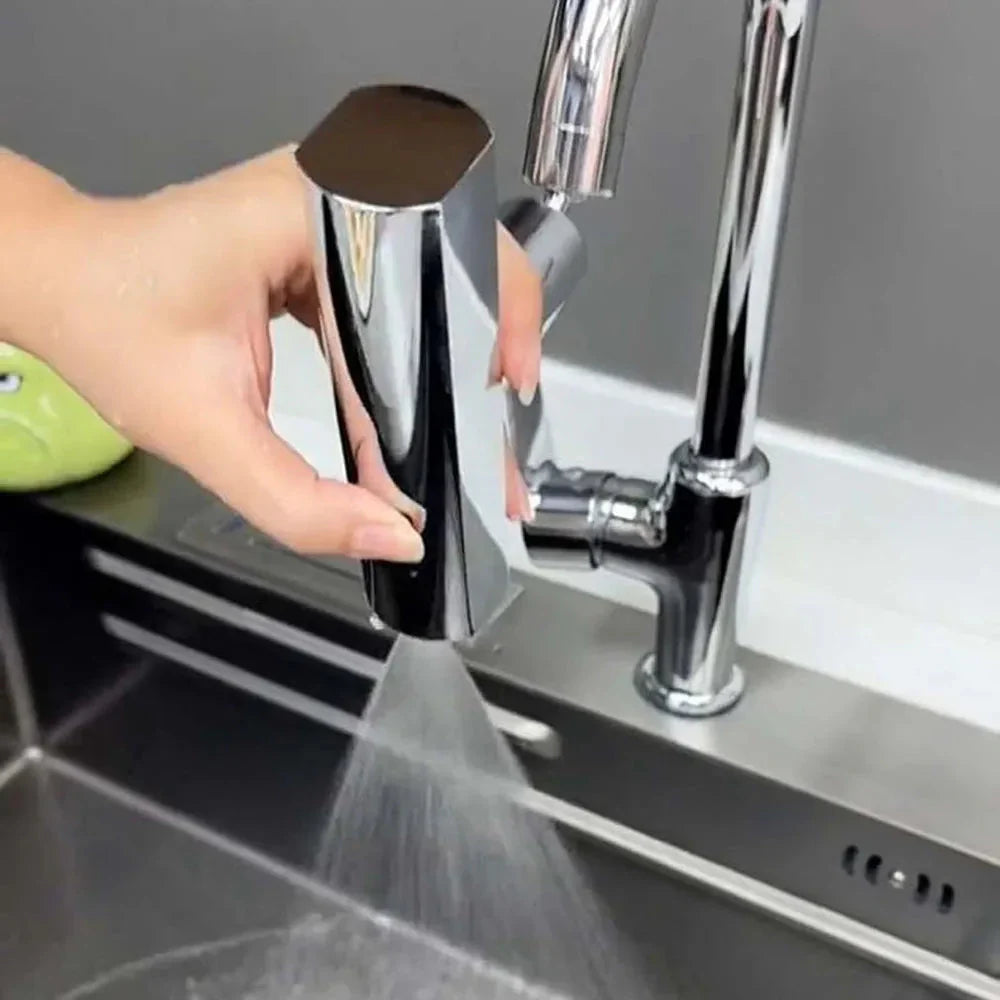 360° Drehbarer Wasserhahnaufsatz – Flexibler Sprühkopf für einfachen Wasserfluss und bessere Reinigung
