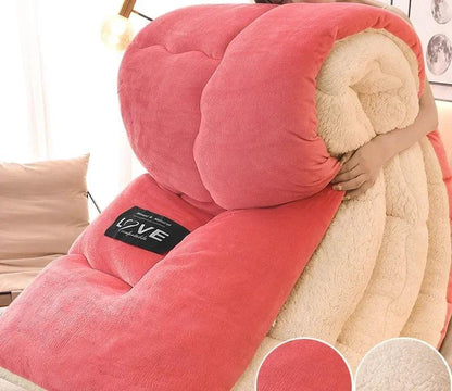 Luxuriöse Winterdecke aus Doppelschicht Flanell-Fleece