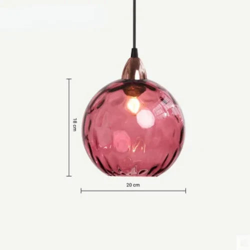 Kugel-Pendelleuchte aus Glas