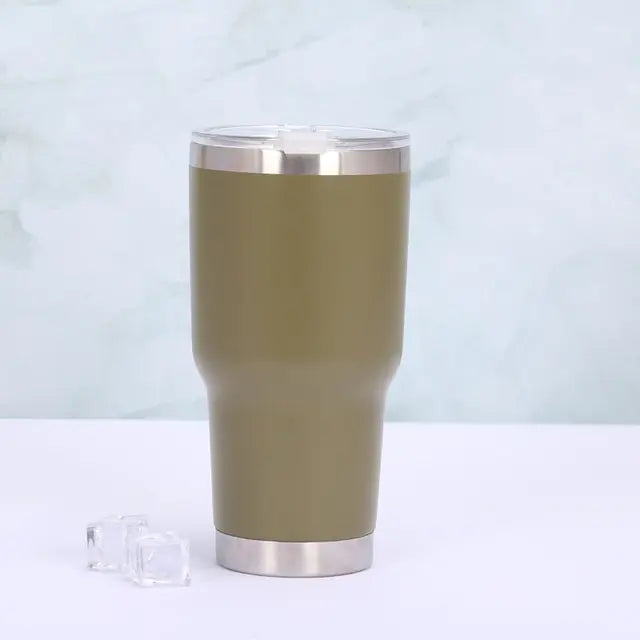 Thermobecher mit Schiebeverschluss und doppelwandiger Isolierung