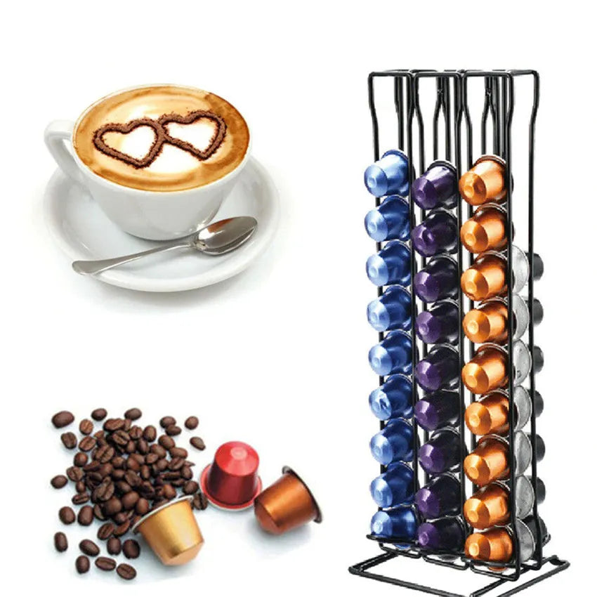 Stylische Stehende Kaffeekapsel-Halterung – Platzsparende und moderne Aufbewahrungslösung für Nespresso & Dolce Gusto Kapseln