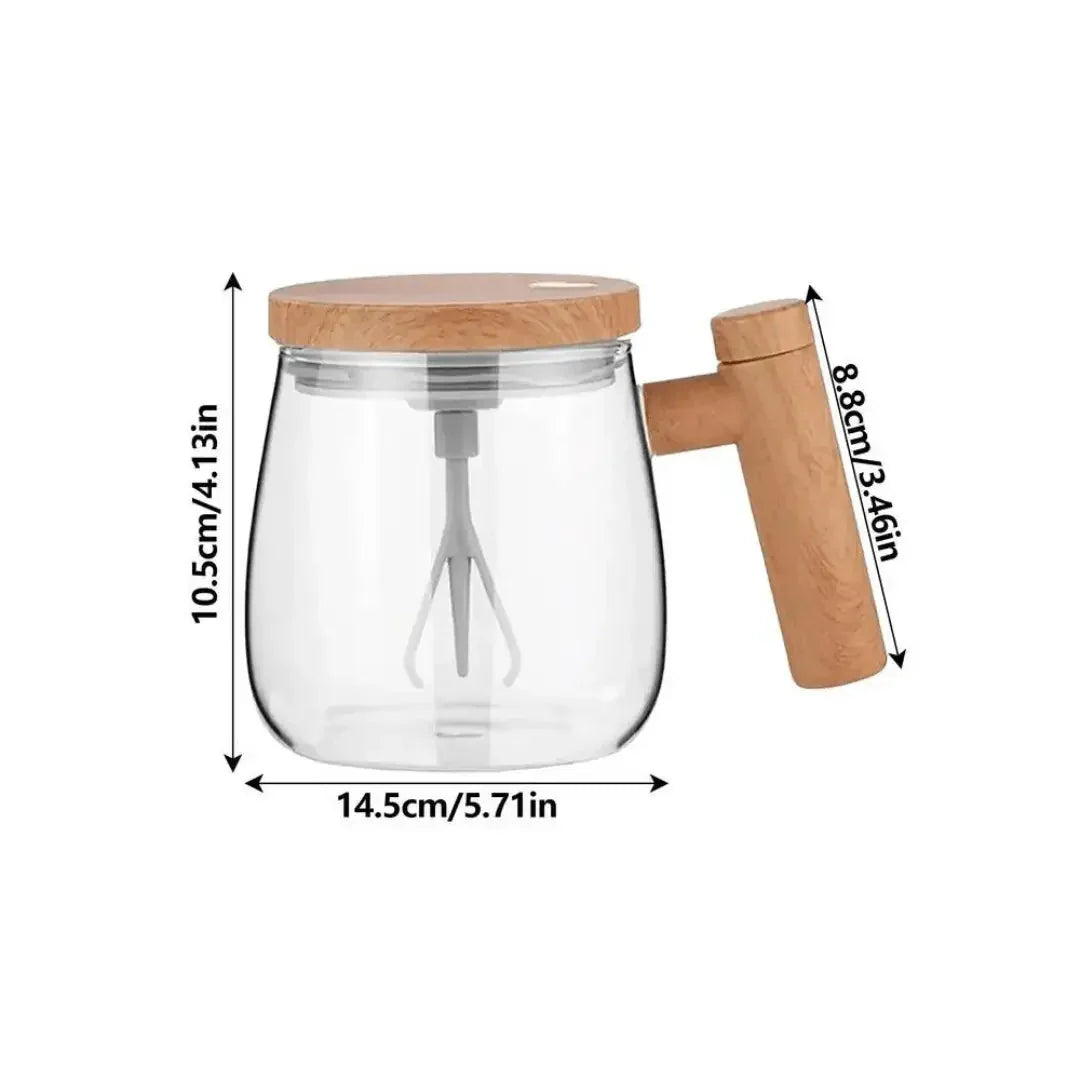Selbstumrührender Becher im Holz-Design – Intelligente Tasse
