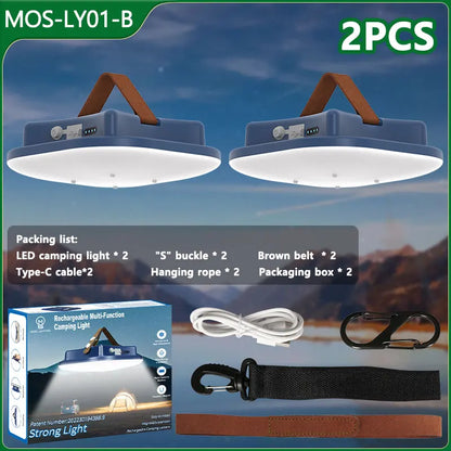80W LED Solar-Lampe für Camping mit Magnet und Zoomfunktion – Wiederaufladbar und Praktisch