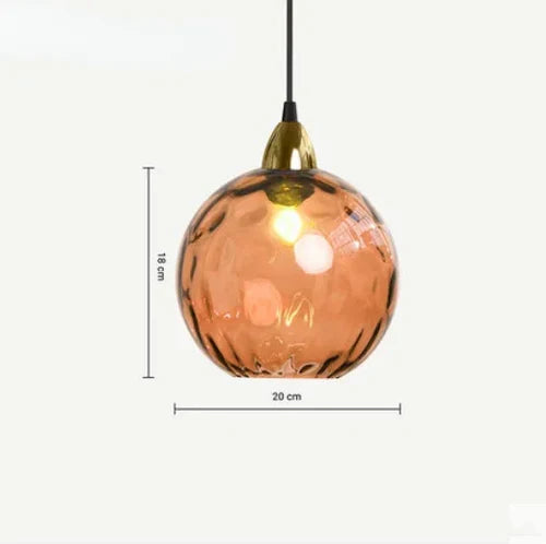 Kugel-Pendelleuchte aus Glas