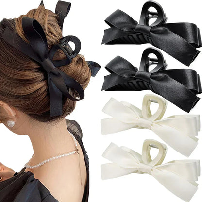 Elegante Haarklammern mit Satinschleifen – Stilvolle Frisuren für jeden Anlass