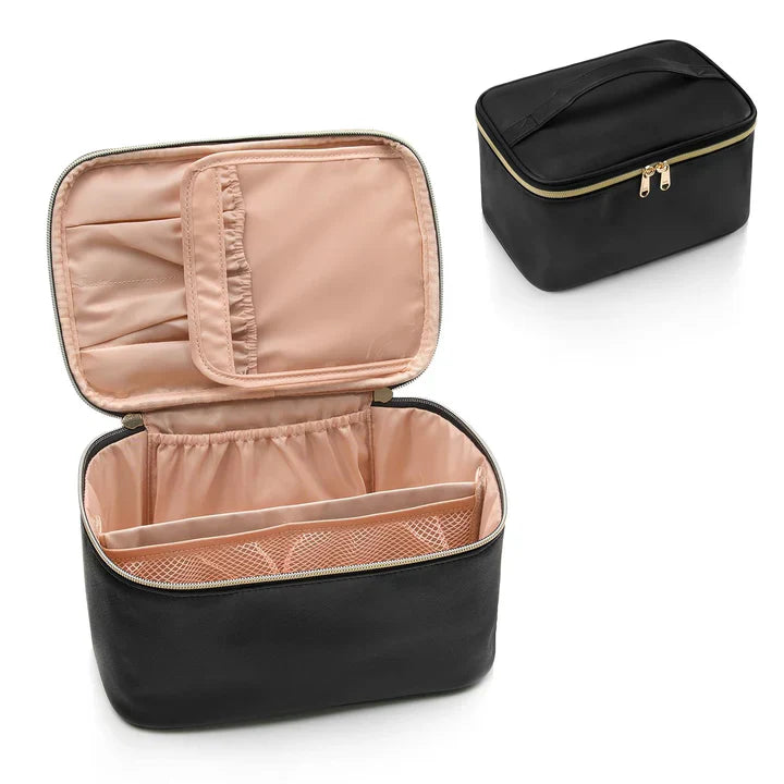 Praktischer Make-Up Organizer für Reisen – mit Fächern und Verteilern für Ordnung