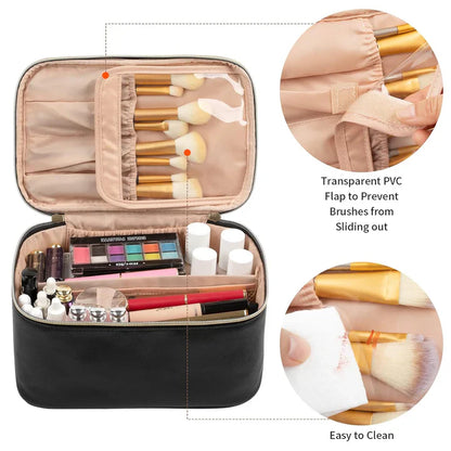 Praktischer Make-Up Organizer für Reisen – mit Fächern und Verteilern für Ordnung