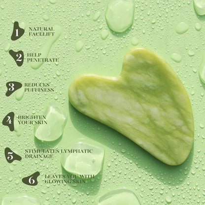 Sofortiges Glühen Gua Sha & Jade Roller Set – für Strahlende Haut und Entspannung