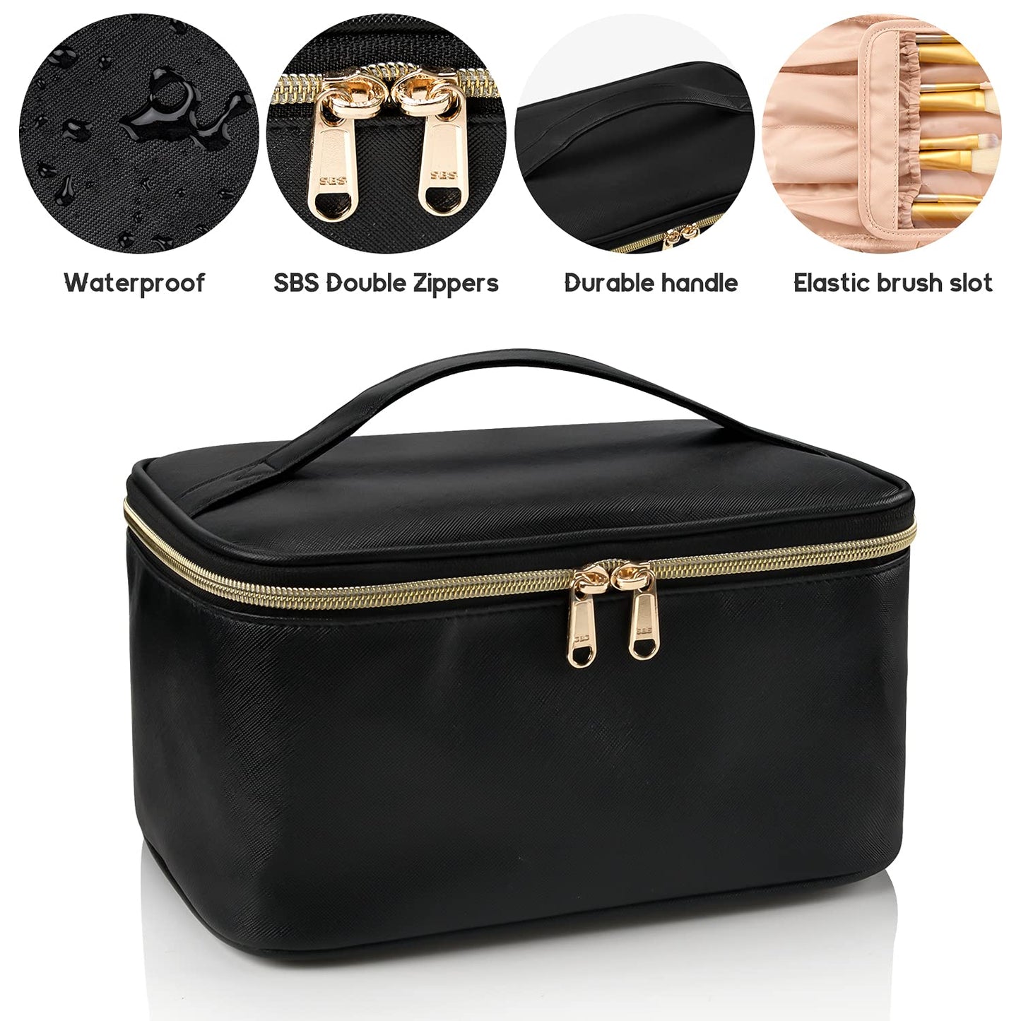 Praktischer Make-Up Organizer für Reisen – mit Fächern und Verteilern für Ordnung