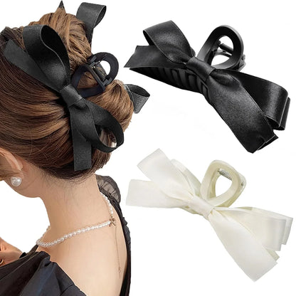 Elegante Haarklammern mit Satinschleifen – Stilvolle Frisuren für jeden Anlass