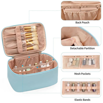 Praktischer Make-Up Organizer für Reisen – mit Fächern und Verteilern für Ordnung