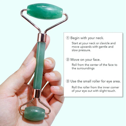 Sofortiges Glühen Gua Sha & Jade Roller Set – für Strahlende Haut und Entspannung