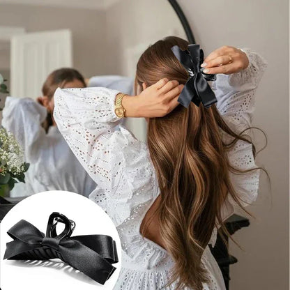 Elegante Haarklammern mit Satinschleifen – Stilvolle Frisuren für jeden Anlass
