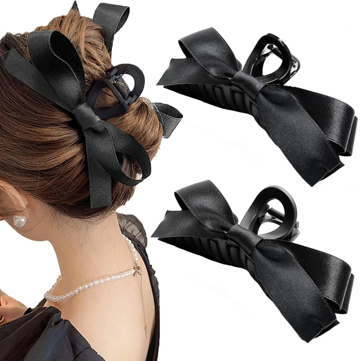 Elegante Haarklammern mit Satinschleifen – Stilvolle Frisuren für jeden Anlass