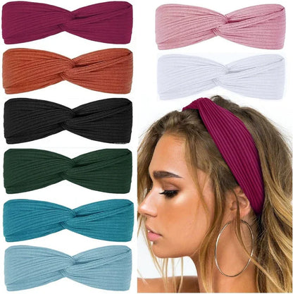 Geripptes Boho Stirnband Mit Twist Knoten – Stylisch & Bequem