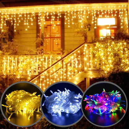 Atmosphärische Eiszapfen-Lichterkette mit Farbwechsel und Fernbedienung
