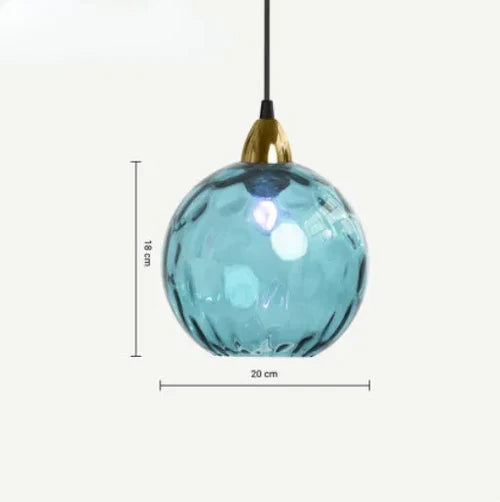 Kugel-Pendelleuchte aus Glas