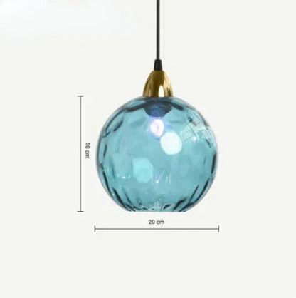 Kugel-Pendelleuchte aus Glas