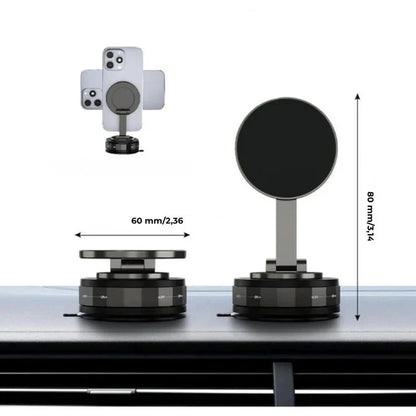 Magnetischer Saugnapf - Ausziehbarer 360° Telefonhalter mit Vakuumverschluss