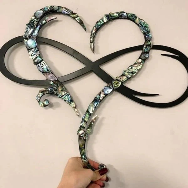 Metall Wanddekoration Unendlichkeitsherz