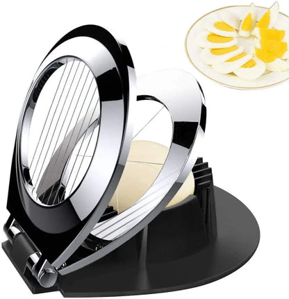 Edelstahl-Eierschneider – Multifunktionales 3-in-1 Schneidegerät für perfekte Eier