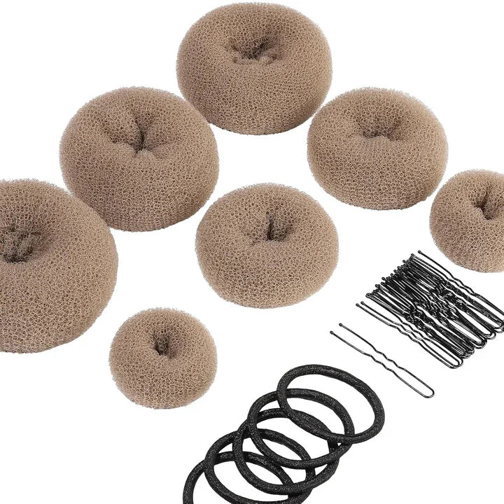 Donut-Haarknoten Set – Voluminöse Dutt-Hilfe für Perfekte Hochsteckfrisuren