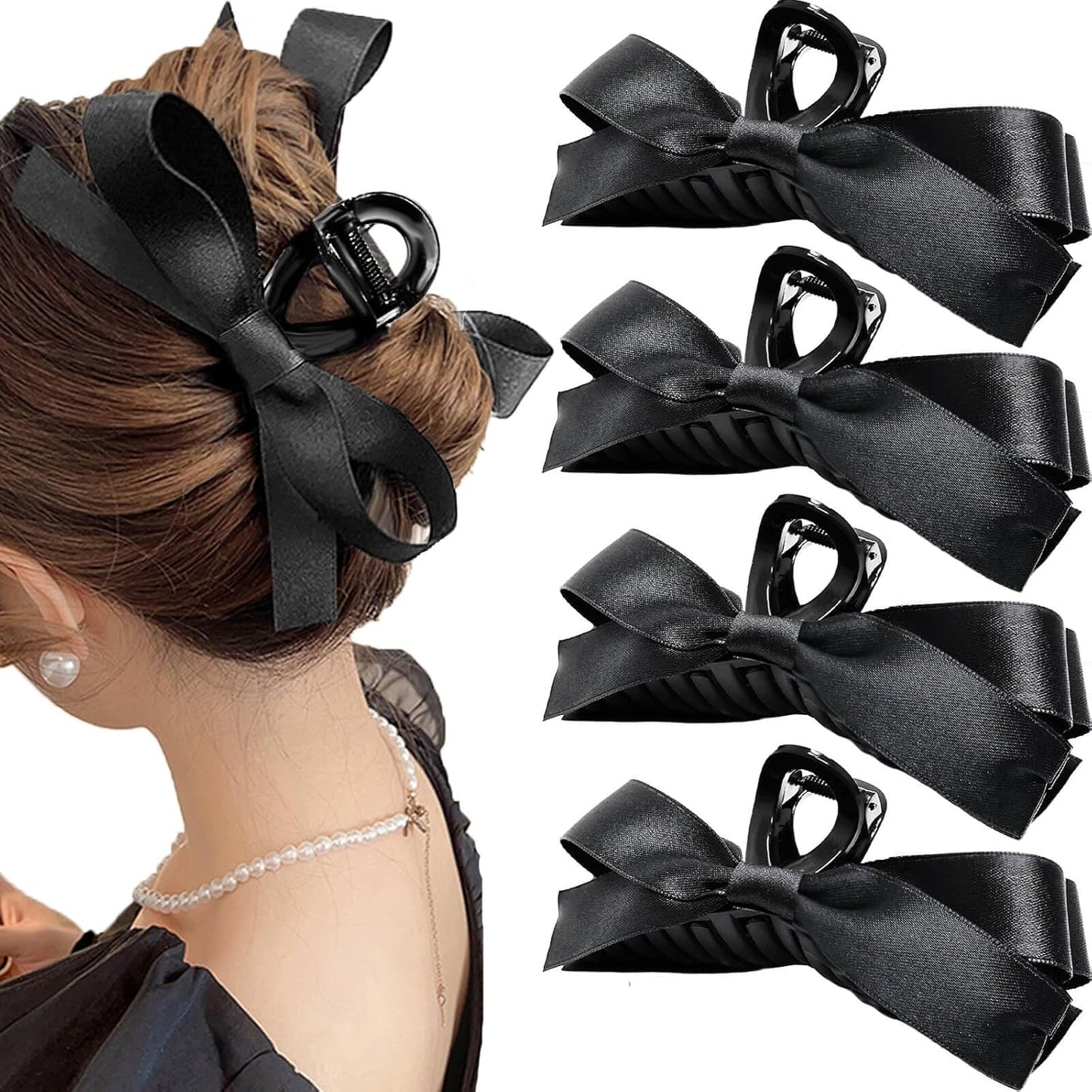 Elegante Haarklammern mit Satinschleifen – Stilvolle Frisuren für jeden Anlass