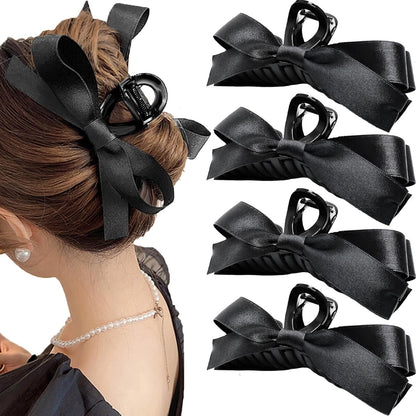 Elegante Haarklammern mit Satinschleifen – Stilvolle Frisuren für jeden Anlass