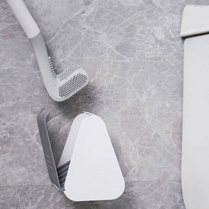 Hygienische Silikon-Toilettenbürste mit Wandhalterung