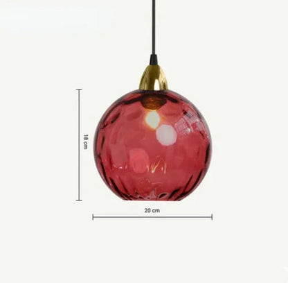 Kugel-Pendelleuchte aus Glas
