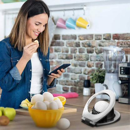 Edelstahl-Eierschneider – Multifunktionales 3-in-1 Schneidegerät für perfekte Eier