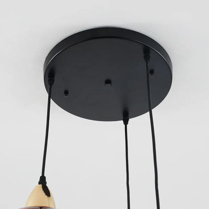 Elegante Dreifach Pendelleuchte im Glas Design mit Farbwechsel