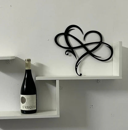 Metall Wanddekoration Unendlichkeitsherz