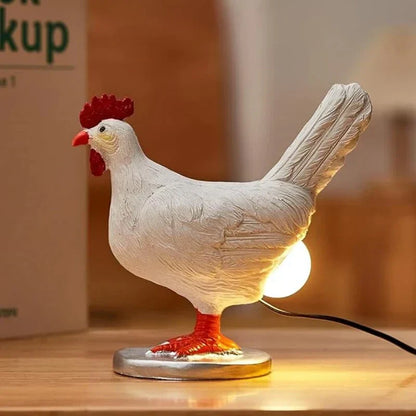 Kreative Hühner-Lampe im Tierdesign für den Tisch