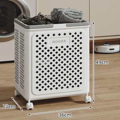 Wäschekorb mit Rollen und zusammenklappbarem Design