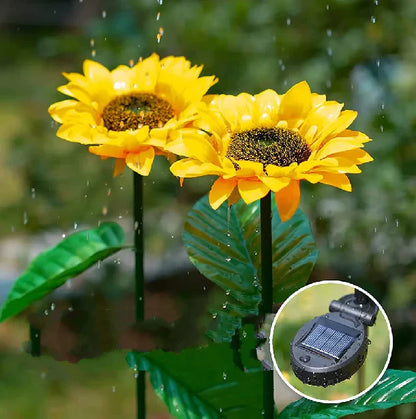 Wasserdichte Solar-Sonnenblumenlampe für Garten & Terrasse – Dekorative Außenbeleuchtung mit Solarbetrieb