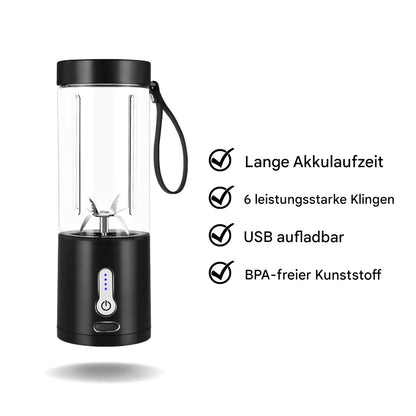 Tragbarer Smoothiemaker mit 6 Klingen – Kompakter Mixer für Reisen