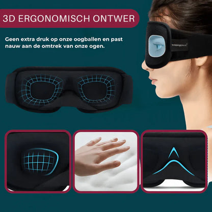 Ergonomische 3D Schlafmaske Mit Memory Foam Und Lichtblockierung