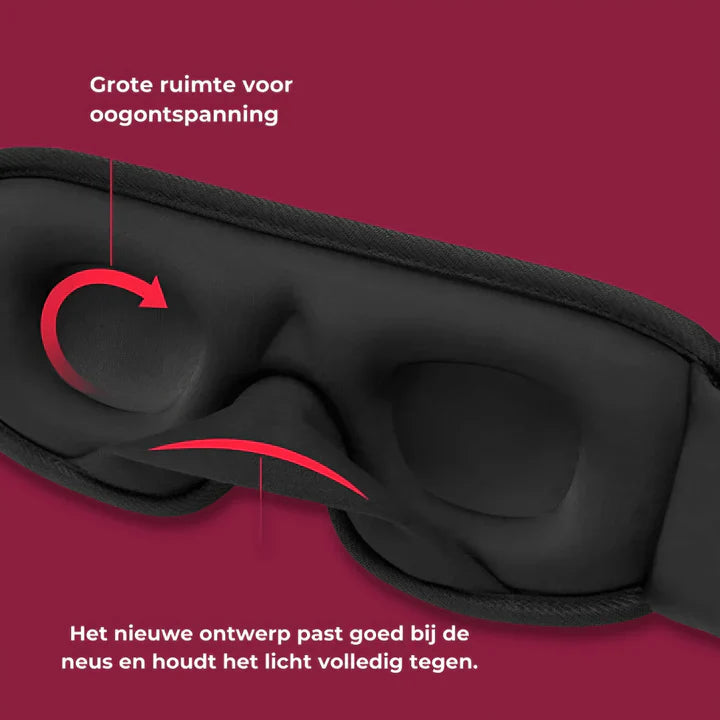 Ergonomische 3D Schlafmaske Mit Memory Foam Und Lichtblockierung