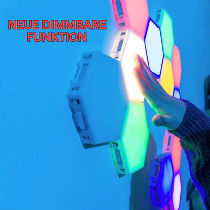 Interaktive LED-Wandpanels mit RGB-Farbsteuerung und Musik-Synchronisation