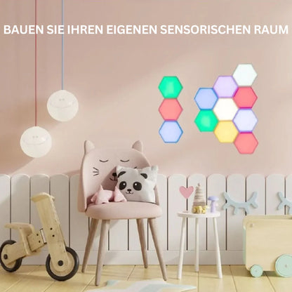 Interaktive LED-Wandpanels mit RGB-Farbsteuerung und Musik-Synchronisation