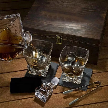 Kristall-Whiskey-Set mit Karaffe und Bechern – Luxus für Kenner