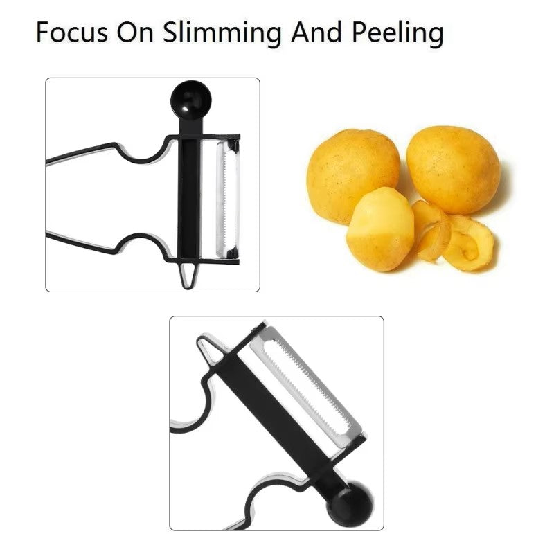 Multifunktionales Schäler-Set (3-teilig) – Ideal für Obst Gemüse und mehr