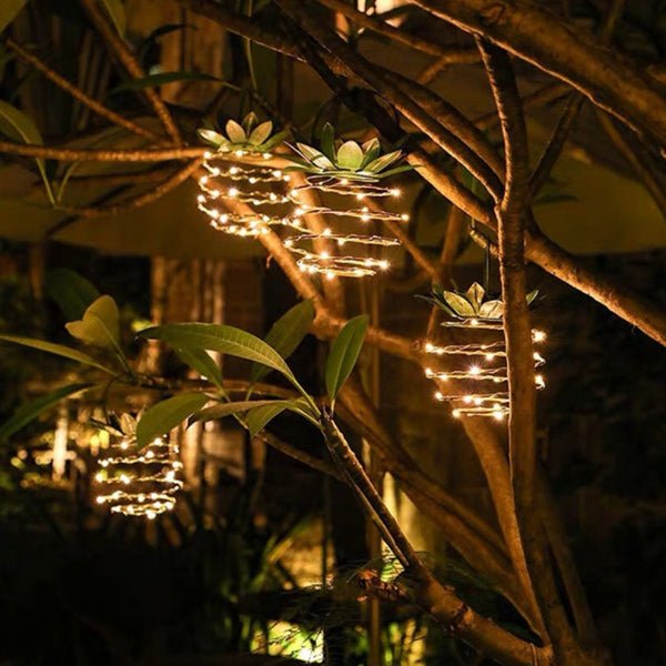 LED Solar-Gartenlampe in Ananasform