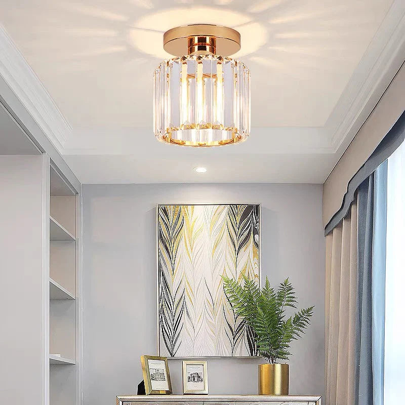 Kristall-Deckenlampe mit Gold und Schwarz – Moderne LED-Deckenleuchte für Wohnzimmer Schlafzimmer & Flu