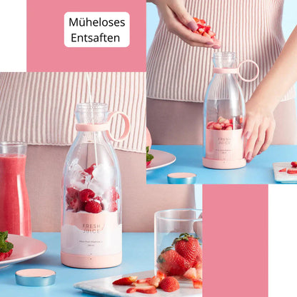 Tragbarer Mixer mit Wiederaufladbarem Akku – Ideal für Smoothies und Shakes Unterwegs