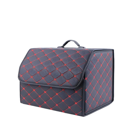 Kofferraum Aufbewahrungsbox in Luxus-Design – Faltbare Auto-Organizer Box mit Deckel für Gepäck & Zubehör