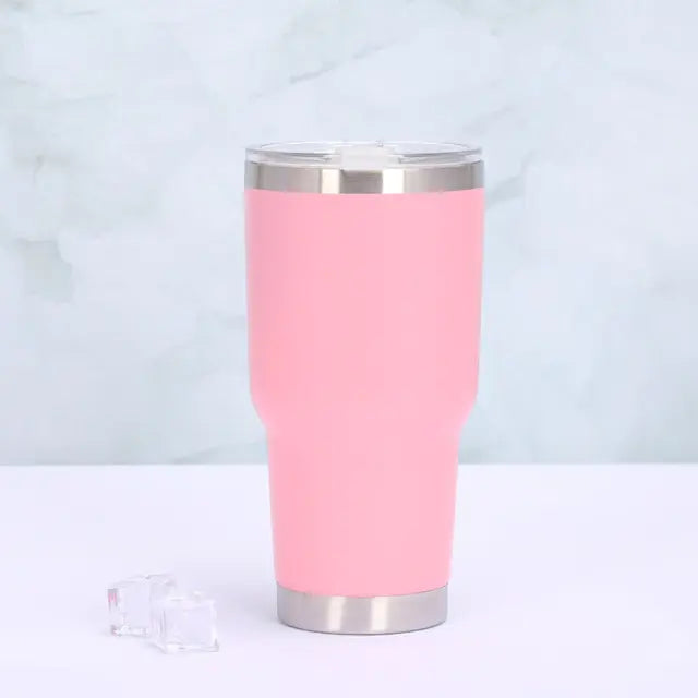Thermobecher mit Schiebeverschluss und doppelwandiger Isolierung