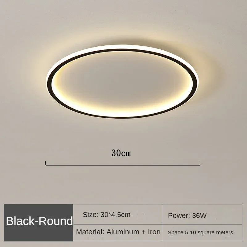 Moderne Runde Deckenlampe im Nordischen Design