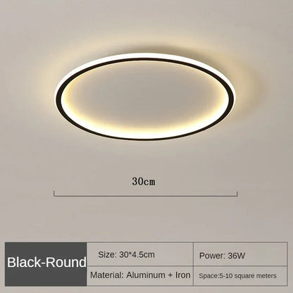 Moderne Runde Deckenlampe im Nordischen Design
